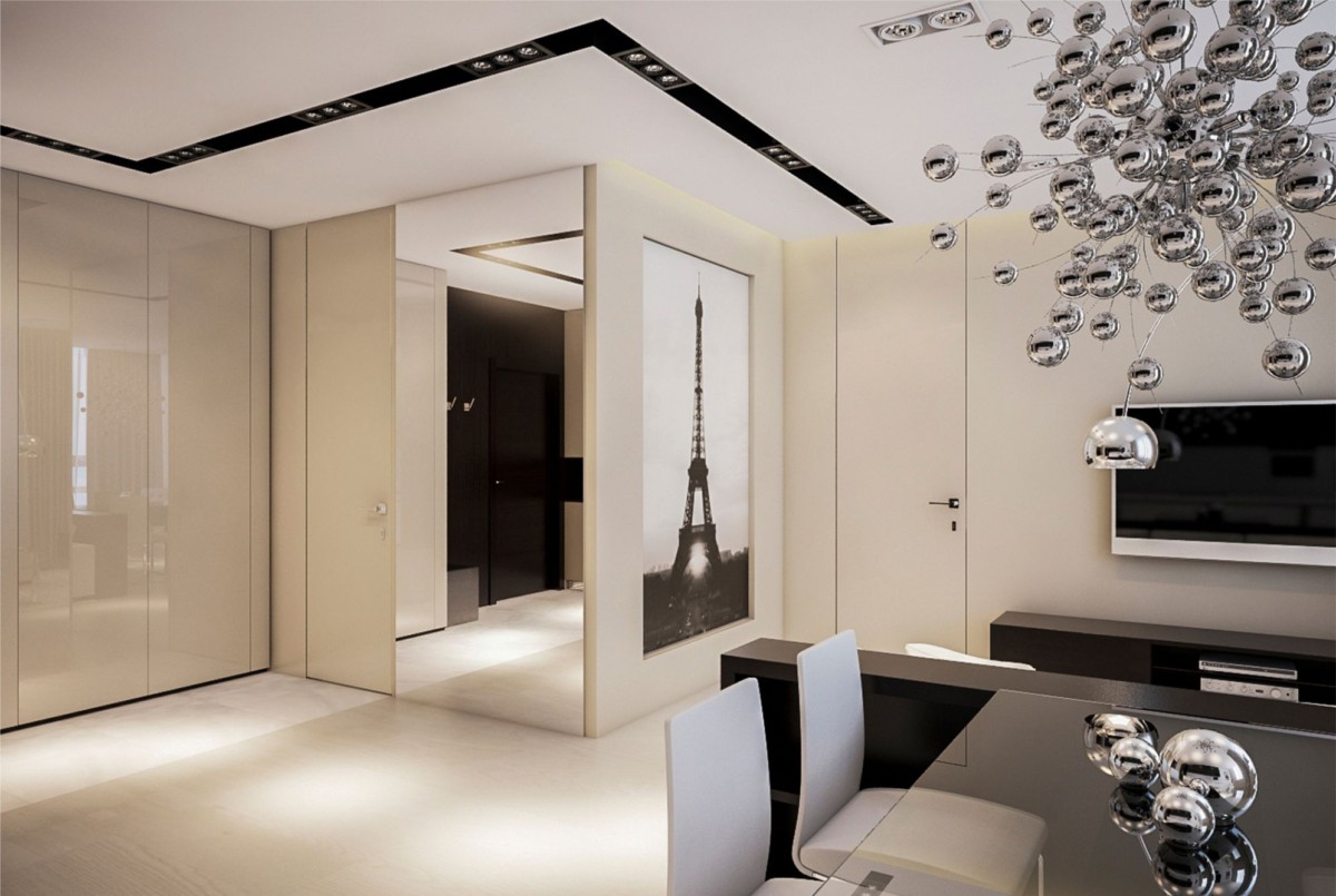 Дизайн в стиле минимализм квартиры площадью 200 кв. м. на Мосфильмовской